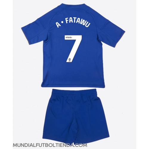 Camiseta Leicester City Issahaku Fatawu #7 Primera Equipación Replica 2025-26 para niños mangas cortas (+ Pantalones cortos)